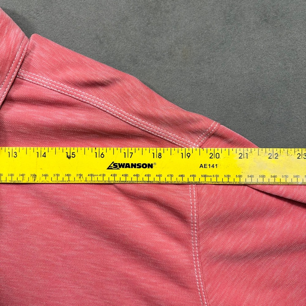Age of Wisdom‎ Polo Shirt Mens XL Coral Pink Slub Modal Blend Excellent - Picture 7 of 13